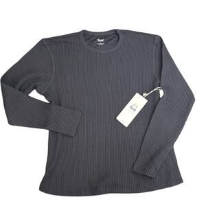 Feat Men's TreeCell Waffle Long Sleeve Shirt Charcoal Gray NEW Size Small